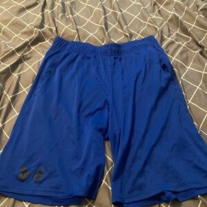 Blue under armor athletic shorts YXL